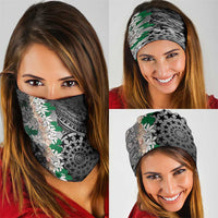 Cook Islands Tiare Maori With Conch Shell Neck Gaiter Pasifika Fest Polynesian Tattoo Black