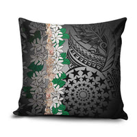 Cook Islands Tiare Maori With Conch Shell Pillow Cover Pasifika Fest Polynesian Tattoo Black