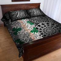 Cook Islands Tiare Maori With Conch Shell Quilt Bed Set Pasifika Fest Polynesian Tattoo Black LT14 - Polynesian Pride