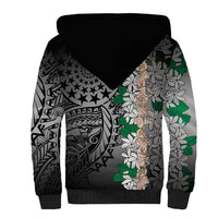 Cook Islands Tiare Maori With Conch Shell Sherpa Hoodie Pasifika Fest Polynesian Tattoo Black LT14 - Polynesian Pride