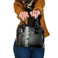 Cook Islands Tiare Maori With Conch Shell Shoulder Handbag Pasifika Fest Polynesian Tattoo Black LT14 One Size Black - Polynesian Pride