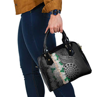 Cook Islands Tiare Maori With Conch Shell Shoulder Handbag Pasifika Fest Polynesian Tattoo Black LT14 - Polynesian Pride