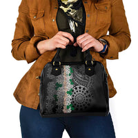 Cook Islands Tiare Maori With Conch Shell Shoulder Handbag Pasifika Fest Polynesian Tattoo Black LT14 - Polynesian Pride