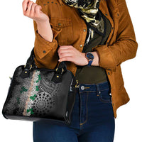 Cook Islands Tiare Maori With Conch Shell Shoulder Handbag Pasifika Fest Polynesian Tattoo Black LT14 - Polynesian Pride