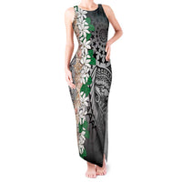 Cook Islands Tiare Maori With Conch Shell Tank Maxi Dress Pasifika Fest Polynesian Tattoo Black
