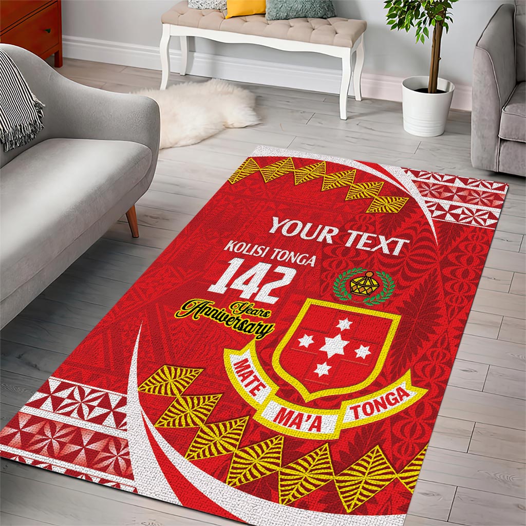 Personalised Kolisi Tonga College Atele Area Rug Mate Maa Tonga 142 Years Anniversary LT14 - Polynesian Pride