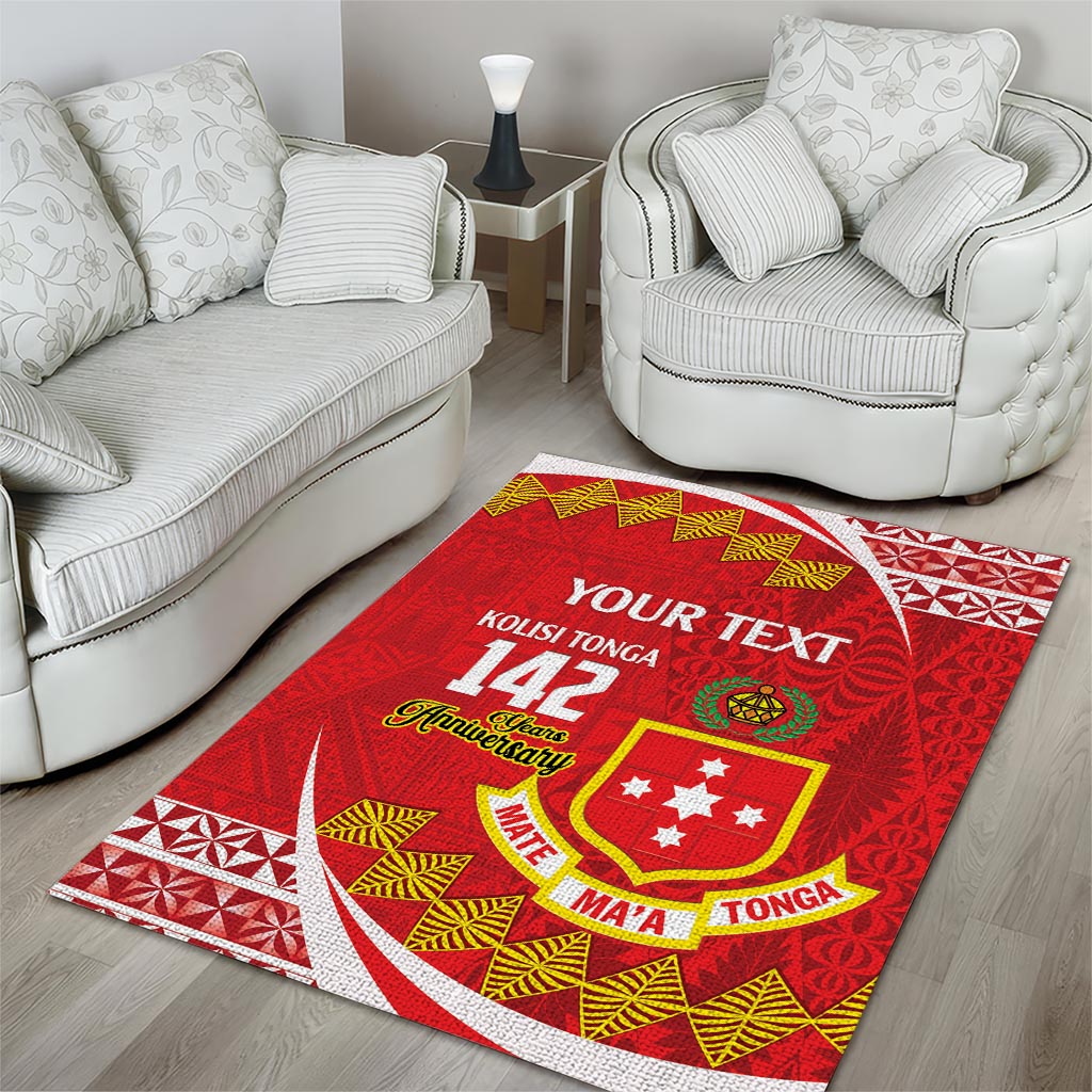 Personalised Kolisi Tonga College Atele Area Rug Mate Maa Tonga 142 Years Anniversary LT14 - Polynesian Pride