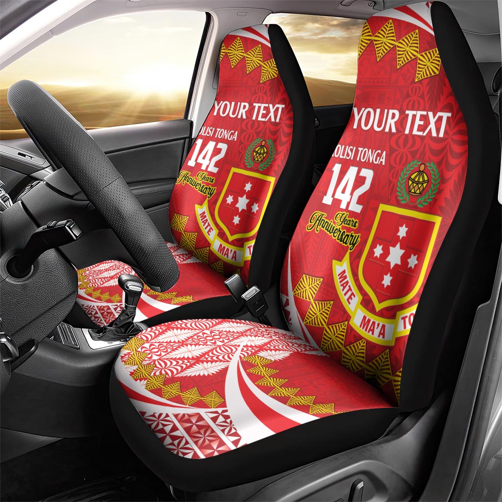 Personalised Kolisi Tonga College Atele Car Seat Cover Mate Maa Tonga 142 Years Anniversary