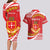 Personalised Kolisi Tonga College Atele Couples Matching Long Sleeve Bodycon Dress and Hawaiian Shirt Mate Maa Tonga 142 Years Anniversary