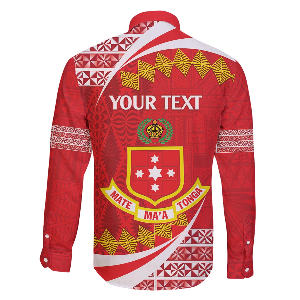 Personalised Kolisi Tonga College Atele Family Matching Long Sleeve Bodycon Dress and Hawaiian Shirt Mate Maa Tonga 142 Years Anniversary