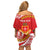 Personalised Kolisi Tonga College Atele Family Matching Off Shoulder Short Dress and Hawaiian Shirt Mate Maa Tonga 142 Years Anniversary