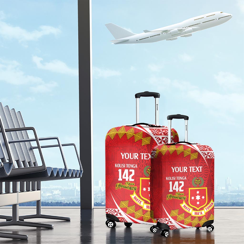 Personalised Kolisi Tonga College Atele Luggage Cover Mate Maa Tonga 142 Years Anniversary