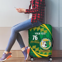 Personalised Tonga Liahona-Saineha High School Luggage Cover Happy 76 Years Anniversary LT14 - Polynesian Pride