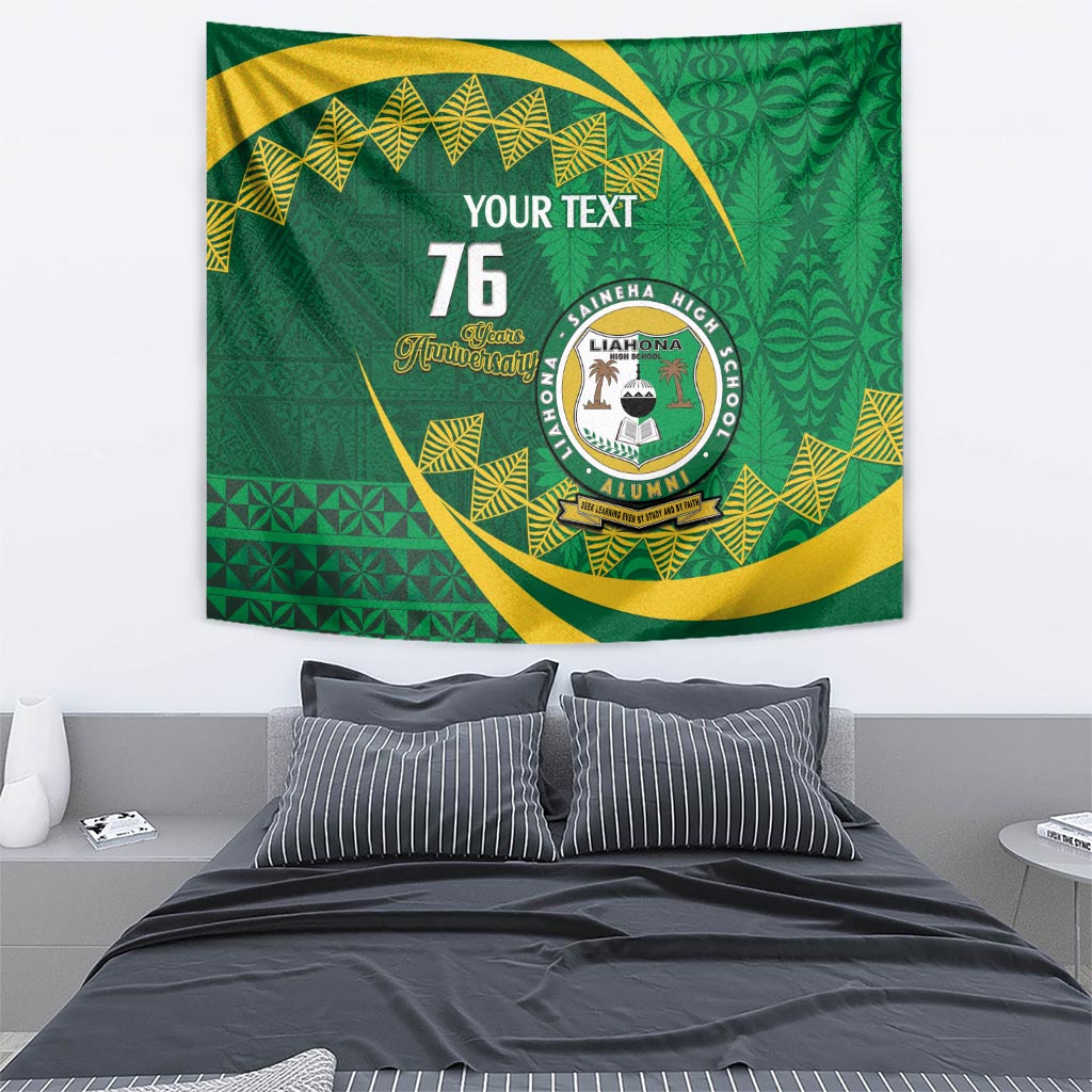Personalised Tonga Liahona-Saineha High School Tapestry Happy 76 Years Anniversary LT14 - Polynesian Pride