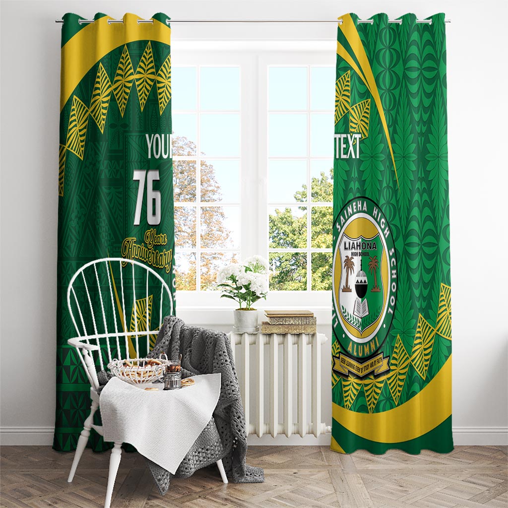 Personalised Tonga Liahona-Saineha High School Window Curtain Happy 76 Years Anniversary LT14 - Polynesian Pride
