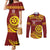 Personalised Tonga High School Couples Matching Mermaid Dress and Long Sleeve Button Shirt Happy 77 Years Anniversary