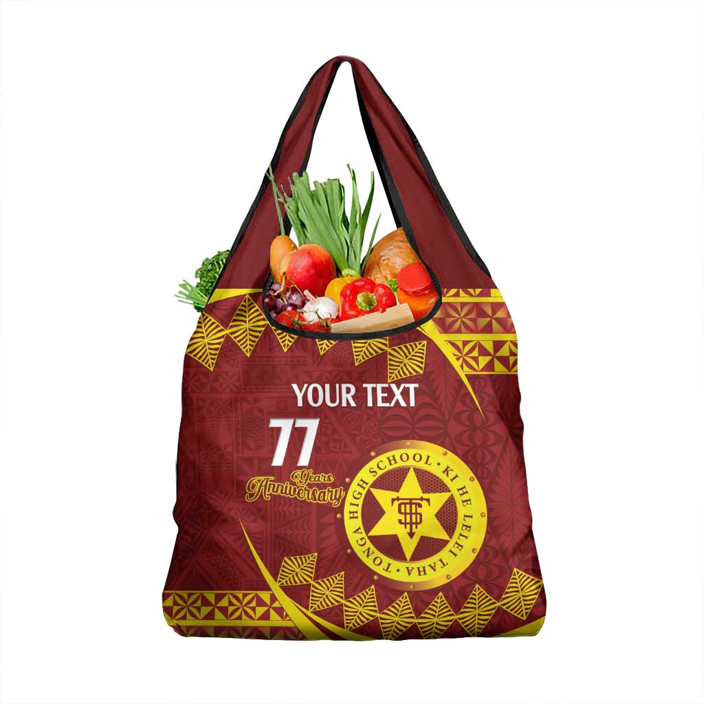 Personalised Tonga High School Grocery Bag Happy 77 Years Anniversary
