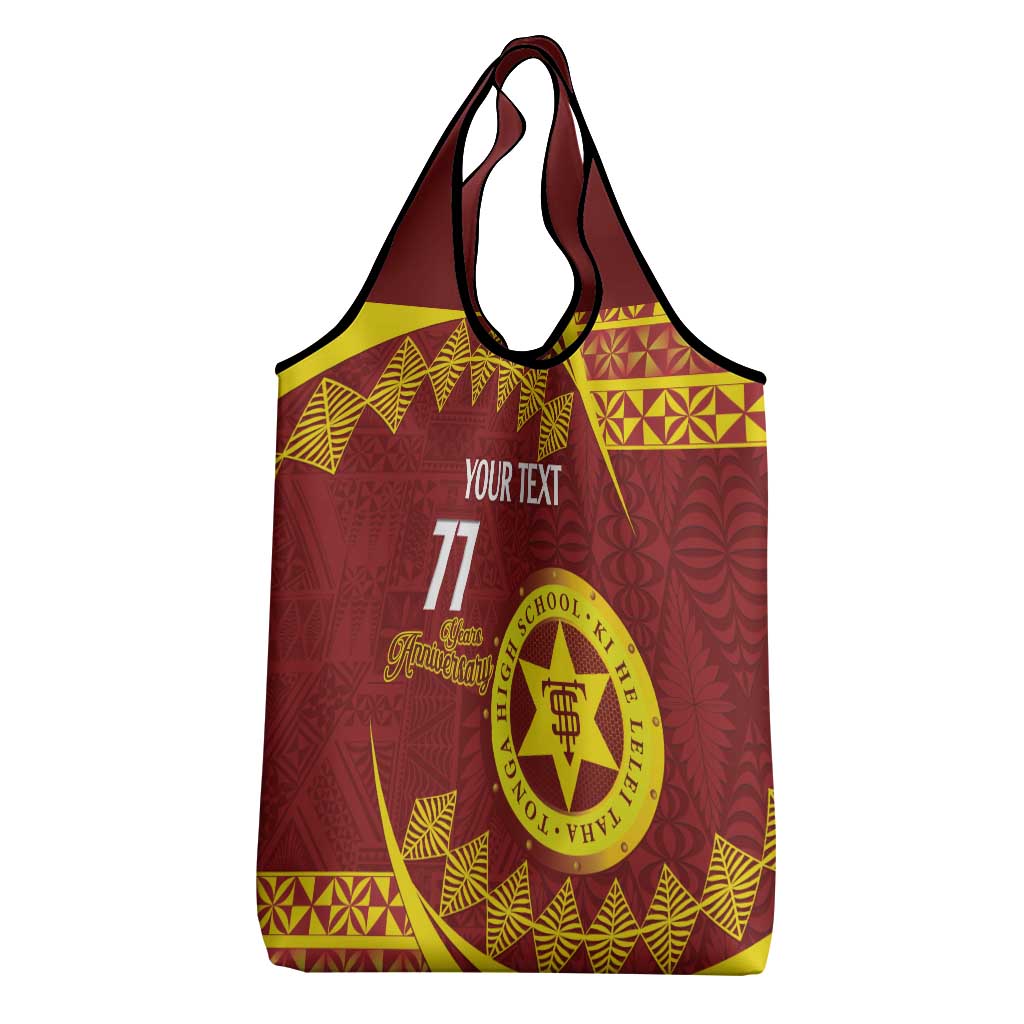 Personalised Tonga High School Grocery Bag Happy 77 Years Anniversary