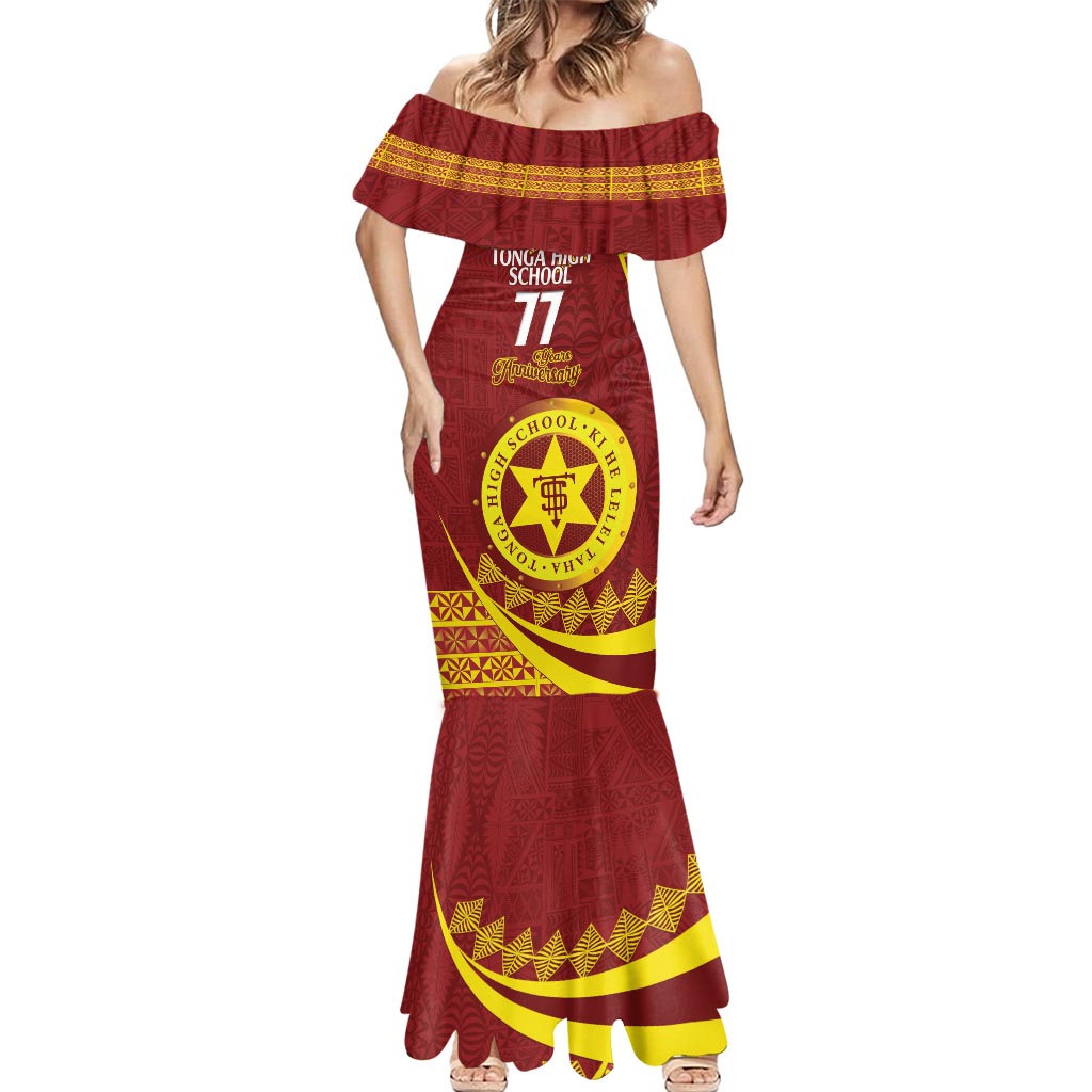 Personalised Tonga High School Mermaid Dress Happy 77 Years Anniversary
