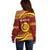 Personalised Tonga High School Off Shoulder Sweater Happy 77 Years Anniversary