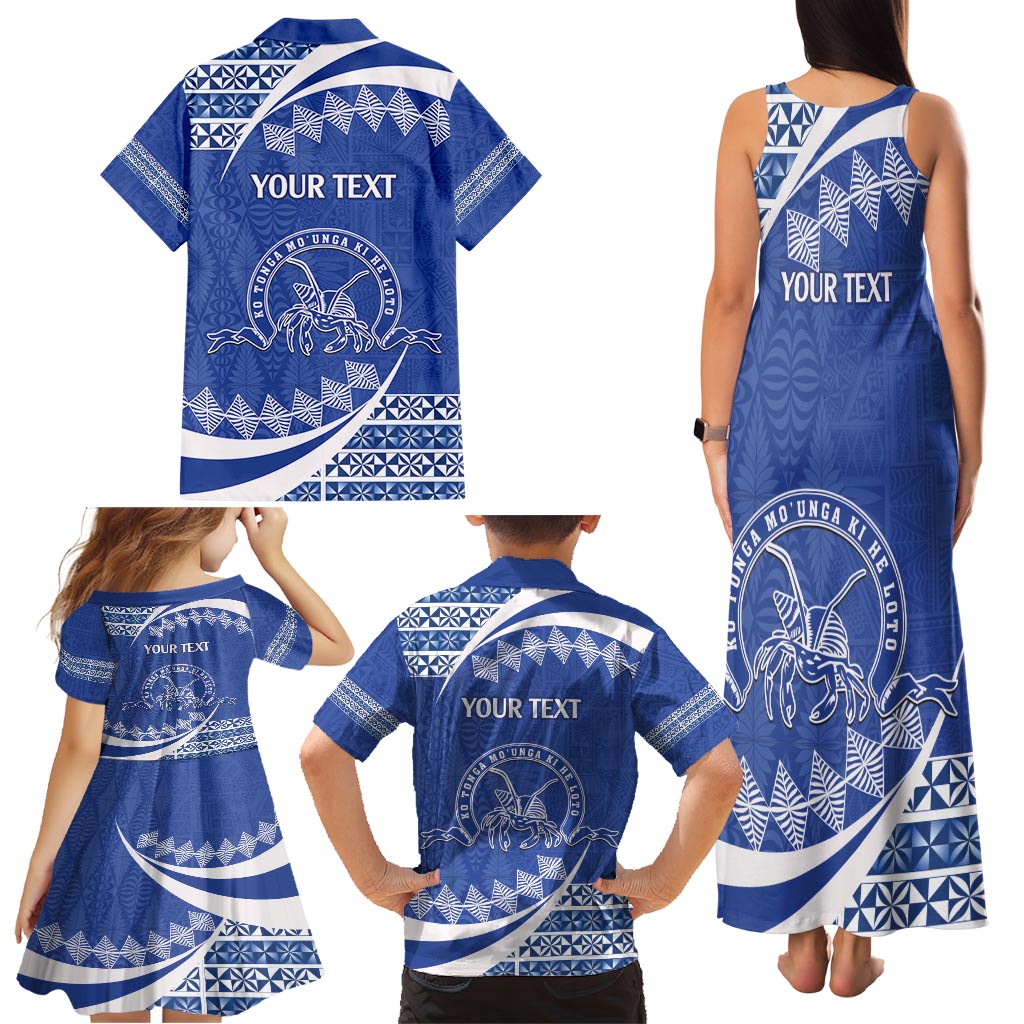 Personalised Tonga Tupou College Toloa Family Matching Tank Maxi Dress and Hawaiian Shirt Happy 158 Years Anniversary