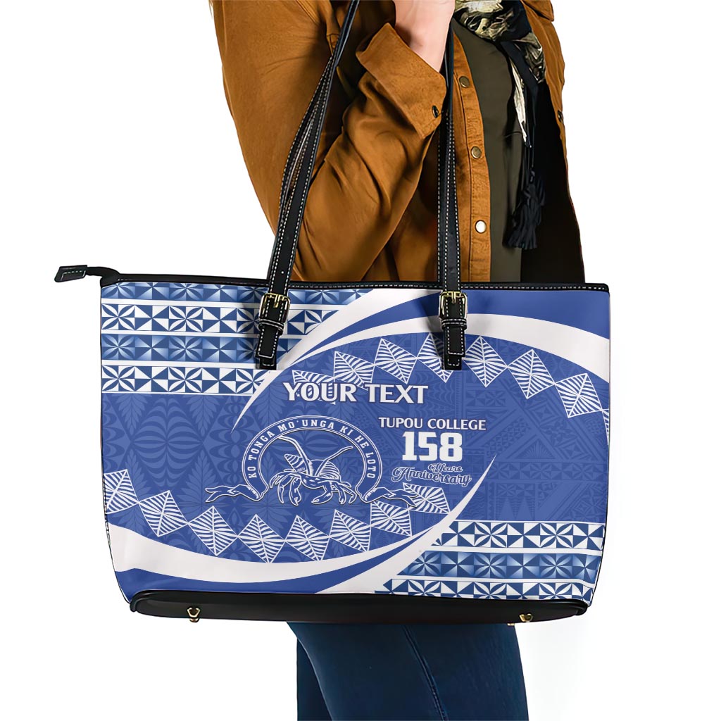 Personalised Tonga Tupou College Toloa Leather Tote Bag Happy 158 Years Anniversary