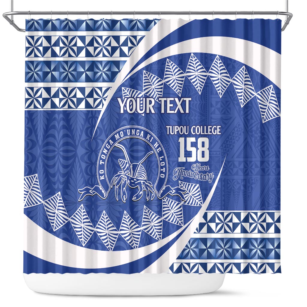 Personalised Tonga Tupou College Toloa Shower Curtain Happy 158 Years Anniversary