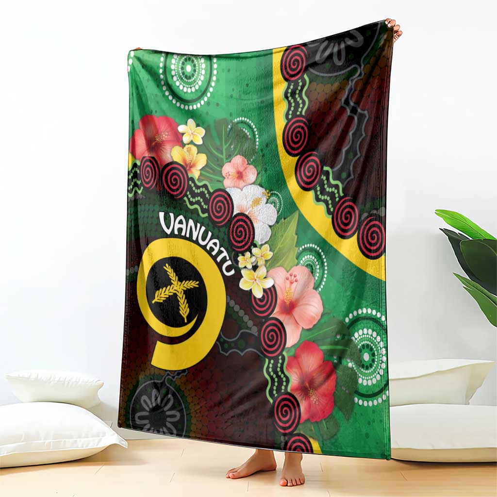 Long God Yumi Stanap Vanuatu Blanket Tropical Flowers Aboriginal Pattern
