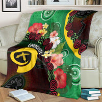 Long God Yumi Stanap Vanuatu Blanket Tropical Flowers Aboriginal Pattern