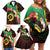 Long God Yumi Stanap Vanuatu Family Matching Off Shoulder Short Dress and Hawaiian Shirt Tropical Flowers Aboriginal Pattern
