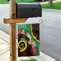 Long God Yumi Stanap Vanuatu Garden Flag Tropical Flowers Aboriginal Pattern