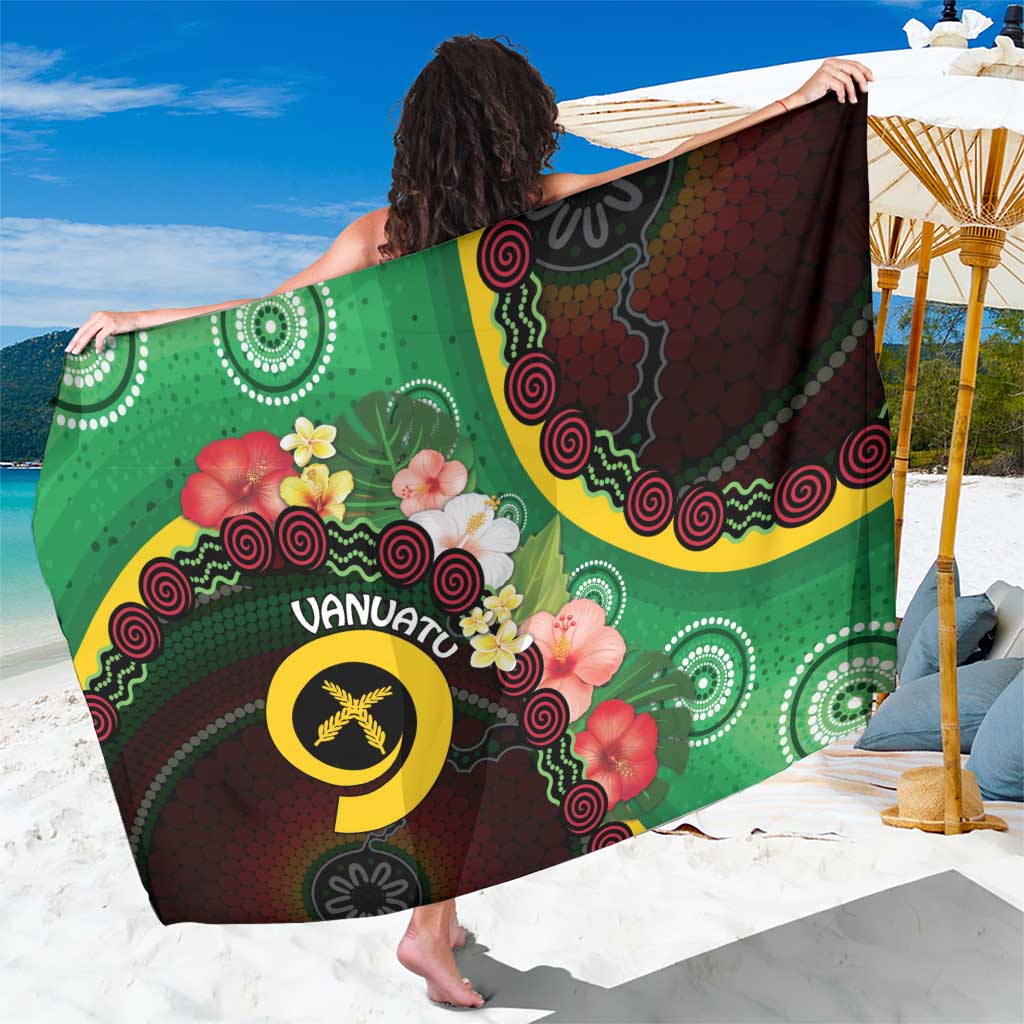 Long God Yumi Stanap Vanuatu Sarong Tropical Flowers Aboriginal Pattern