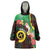 Long God Yumi Stanap Vanuatu Wearable Blanket Hoodie Tropical Flowers Aboriginal Pattern