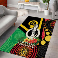 Tamtam Drum Vanuatu Area Rug Boar Tusk Aboriginal Flag Style