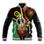Tamtam Drum Vanuatu Baseball Jacket Boar Tusk Aboriginal Flag Style
