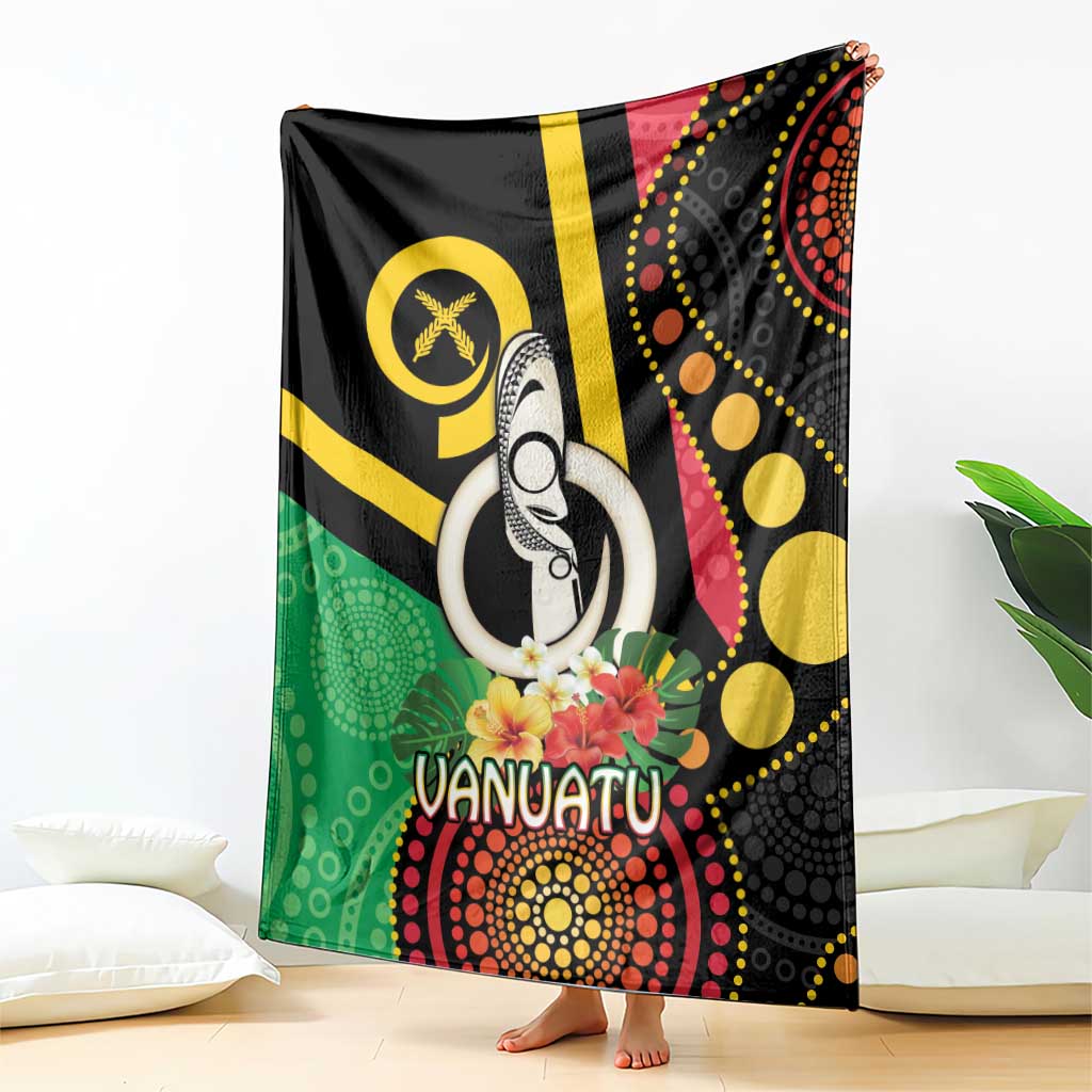 Tamtam Drum Vanuatu Blanket Boar Tusk Aboriginal Flag Style