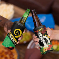 Tamtam Drum Vanuatu 4 in 1 Can Cooler Tumbler Boar Tusk Aboriginal Flag Style