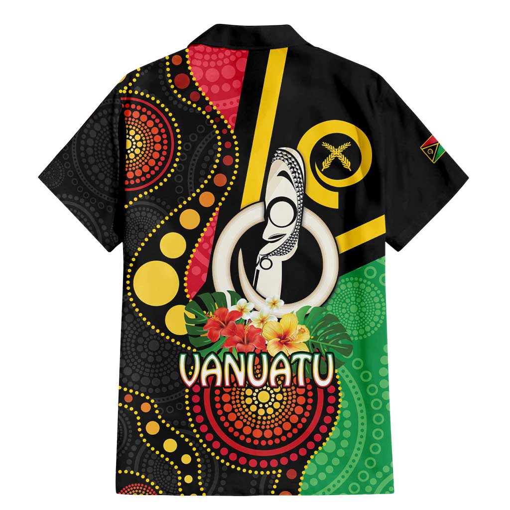 Tamtam Drum Vanuatu Family Matching Mermaid Dress and Hawaiian Shirt Boar Tusk Aboriginal Flag Style