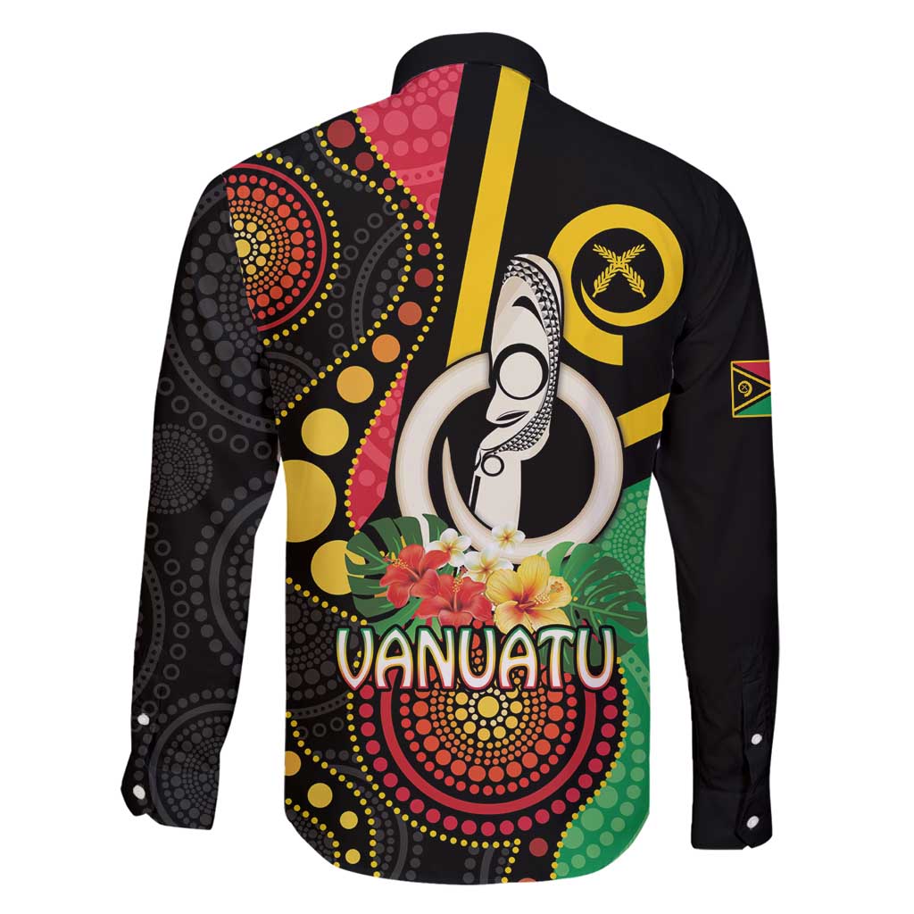 Tamtam Drum Vanuatu Family Matching Puletasi and Hawaiian Shirt Boar Tusk Aboriginal Flag Style