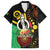 Tamtam Drum Vanuatu Family Matching Summer Maxi Dress and Hawaiian Shirt Boar Tusk Aboriginal Flag Style