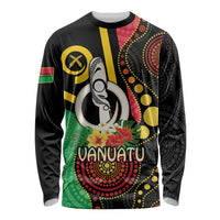 Tamtam Drum Vanuatu Long Sleeve Shirt Boar Tusk Aboriginal Flag Style