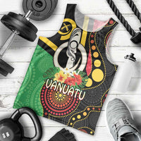 Tamtam Drum Vanuatu Men Tank Top Boar Tusk Aboriginal Flag Style