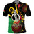 Tamtam Drum Vanuatu Polo Shirt Boar Tusk Aboriginal Flag Style