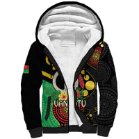 Tamtam Drum Vanuatu Sherpa Hoodie Boar Tusk Aboriginal Flag Style