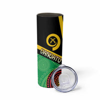 Tamtam Drum Vanuatu Skinny Tumbler Boar Tusk Aboriginal Flag Style