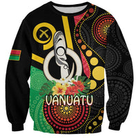 Tamtam Drum Vanuatu Sweatshirt Boar Tusk Aboriginal Flag Style