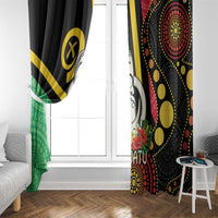 Tamtam Drum Vanuatu Window Curtain Boar Tusk Aboriginal Flag Style