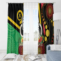 Tamtam Drum Vanuatu Window Curtain Boar Tusk Aboriginal Flag Style