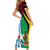 Vanuatu And West Papua Short Sleeve Bodycon Dress Coat Of Arms Mix Flag Style LT14 - Polynesian Pride