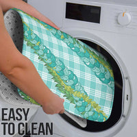 Hawaii Jade Vine Lei Bathroom Set Aloha Palaka Motif - Turquoise - Polynesian Pride